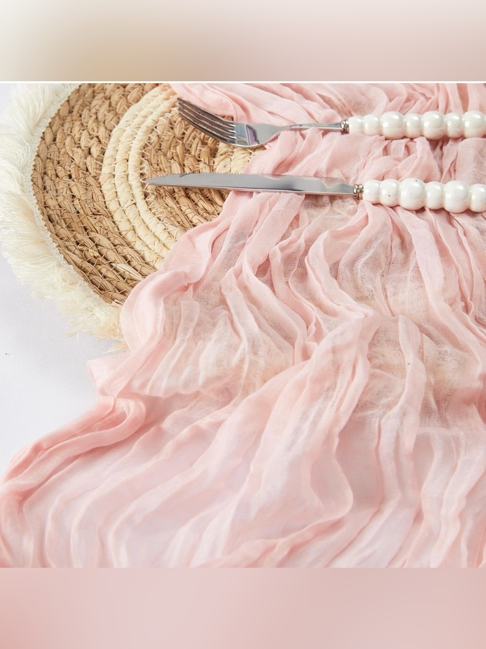 DOLOPL Pink Table Runner 10ft